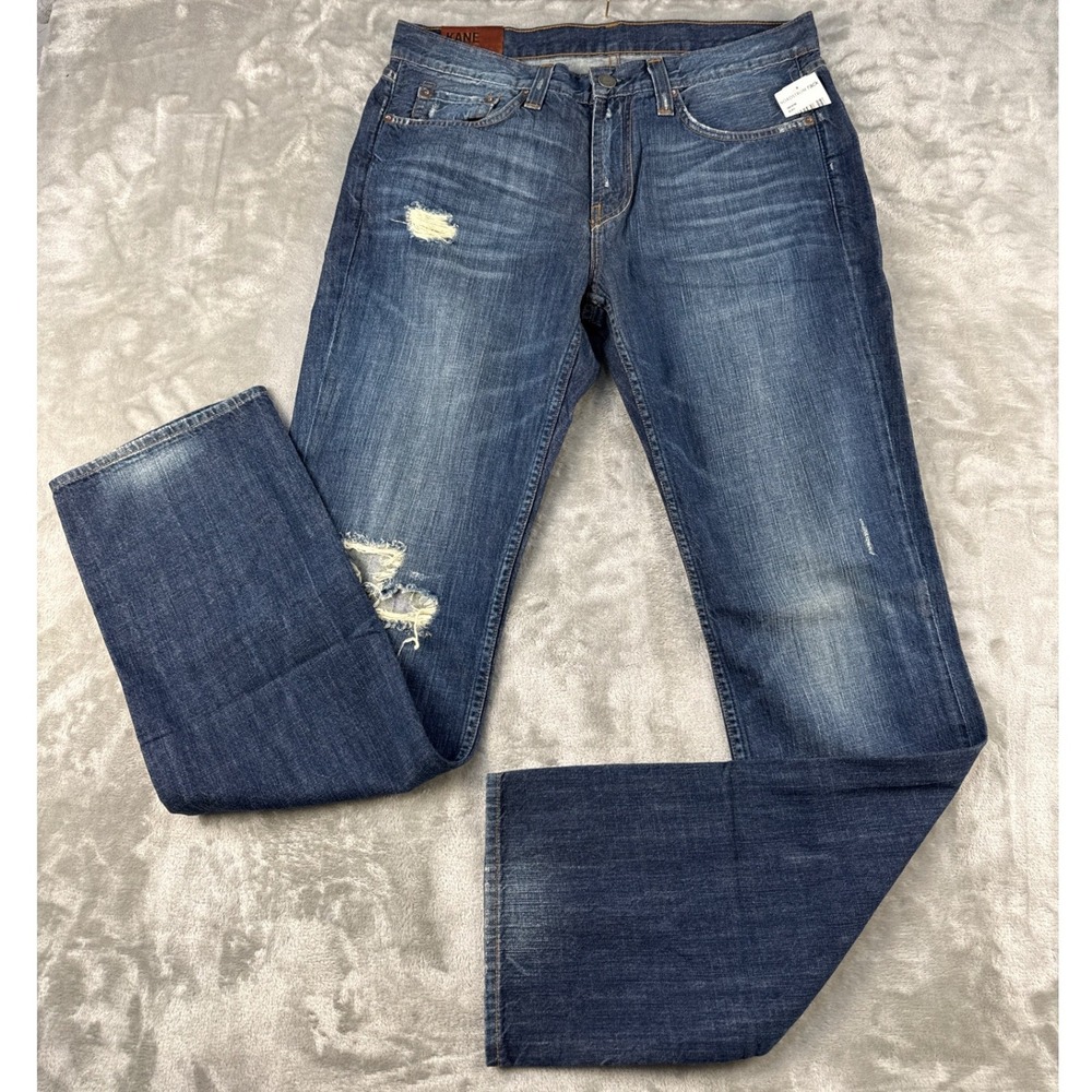 J Brand Kane Straight Leg Jeans Mens 33 Bounty‎ Indigo Distressed NEW